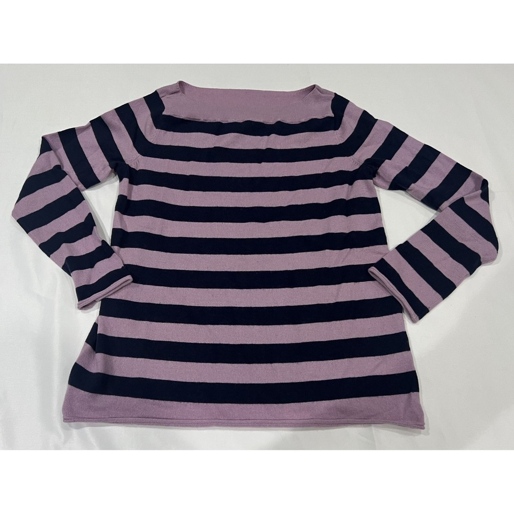 Gap Sweater Womens XS Pink Navy Blue Stripes Preppy